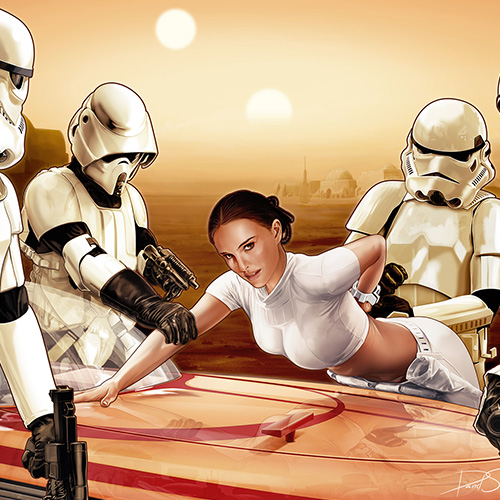 Busted in Tatooine - Fan art