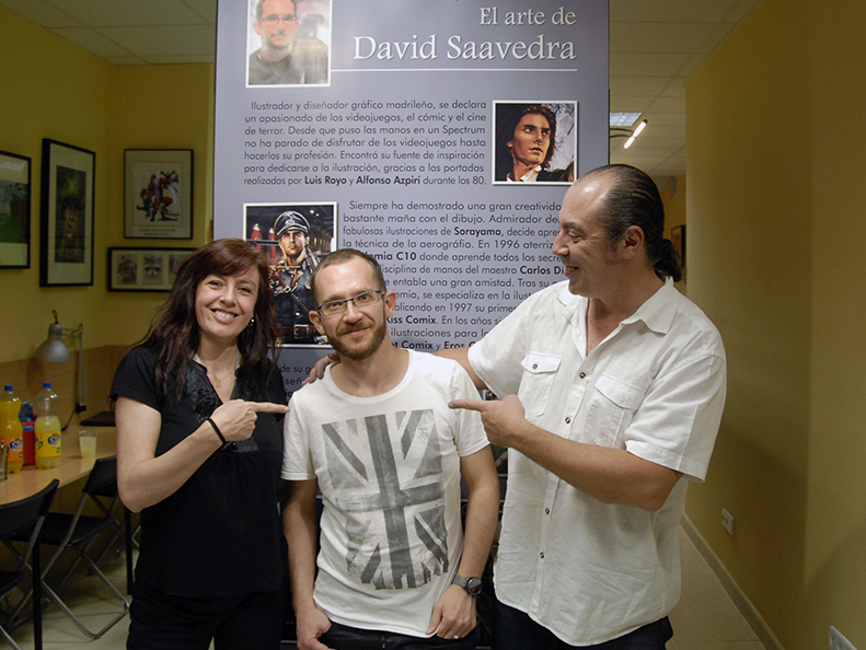 Con Eva y Carlos, los padrinos de la iniciativa.