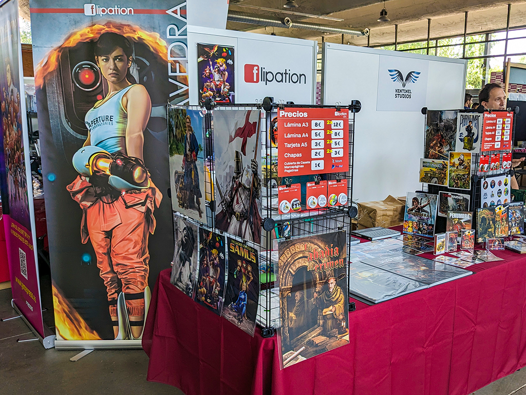 Vista del stand de flipaton en RetroWorld 2023