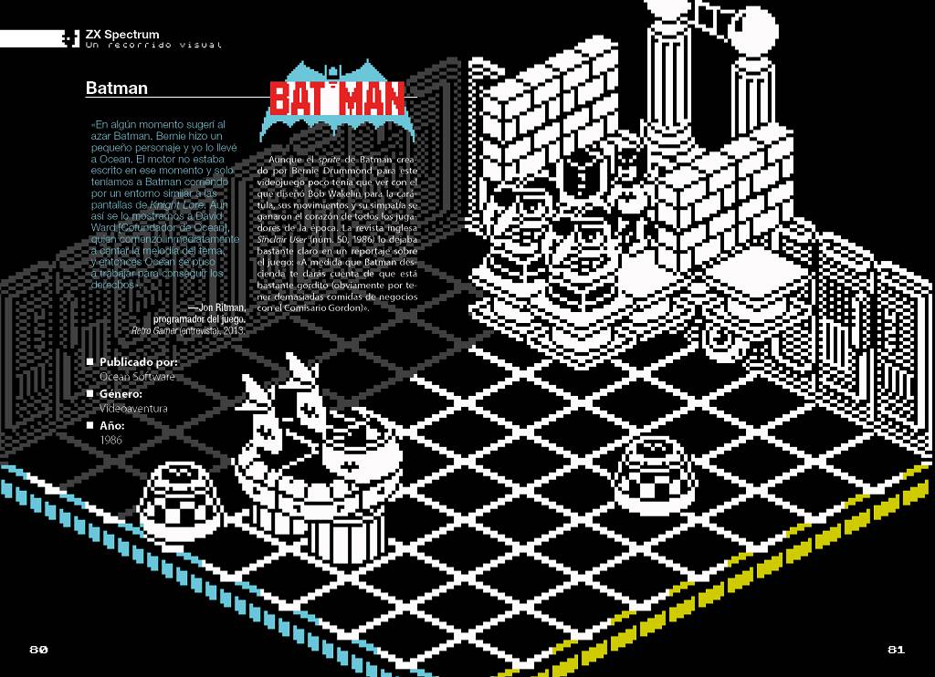 Doble página con el juego Batman.